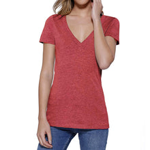 Load image into Gallery viewer, W310B - Womens Heather V-Neck T-Shirt