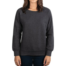 Load image into Gallery viewer, W358B - Womens Heather Raglan  Long Sleeve Crew