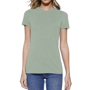 W300B - Womens Heather Crew T-Shirt