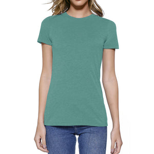 W300B - Womens Heather Crew T-Shirt