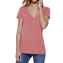 Load image into Gallery viewer, W310B - Womens Heather V-Neck T-Shirt
