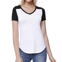 Load image into Gallery viewer, W312B - Womens Heather Varsity V-Neck